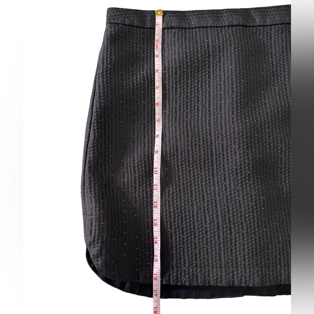 Madewell Shirttail Skirt in Nightfall Jaquard Black and Gold Size 6 - Picture 6 of 11